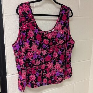 Vintage 90s Apparenza Black Floral Tank